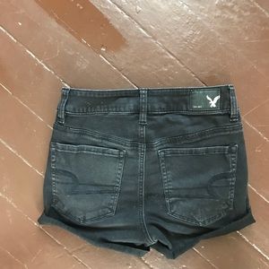Black denim short  (high waisted)